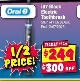 JB Hi-Fi Oral-B i07 Black Electric Toothbrush offer