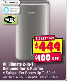JB Hi-Fi All Climate 2-In-1 Dehumidifier & Purifier offer