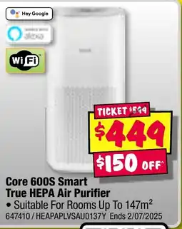 JB Hi-Fi Core 600S Smart True HEPA Air Purifier offer