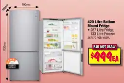 JB Hi-Fi 420 Litre Bottom Mount Fridge offer