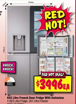 JB Hi-Fi 642 Litre French Door Fridge With Instaview offer