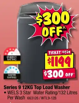 JB Hi-Fi Series 9 12KG Top Load Washer offer