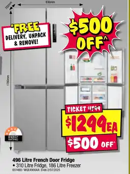 JB Hi-Fi 496 Litre French Door Fridge offer