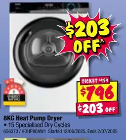 JB Hi-Fi 8KG Heat Pump Dryer offer