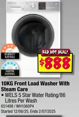 JB Hi-Fi 10KG Front Load Washer With Steam Care offer