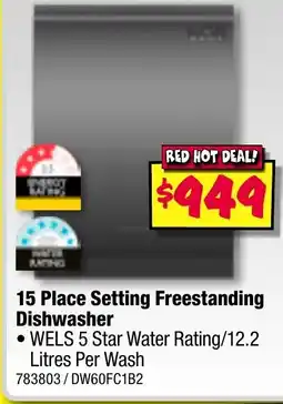 JB Hi-Fi 15 Place Setting Freestanding Dishwasher offer
