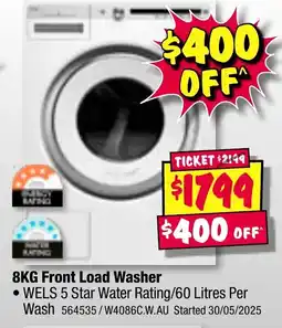 JB Hi-Fi 8KG Front Load Washer offer