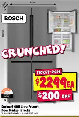 JB Hi-Fi Series 6 605 Litre French Door Fridge (Black) offer