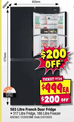 JB Hi-Fi 503 Litre French Door Fridge offer