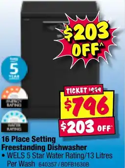 JB Hi-Fi 16 Place Setting Freestanding Dishwasher offer