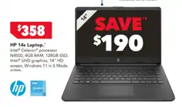 Harvey Norman HP 14s Laptop offer