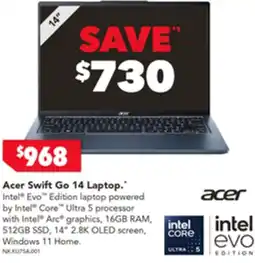 Harvey Norman Acer Swift Go 14 Laptop offer