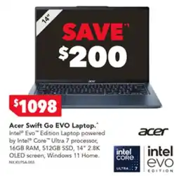 Harvey Norman Acer Swift Go EVO Laptop offer