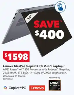 Harvey Norman Lenovo IdeaPad Copilot+ PC 2-in-1 Laptop offer