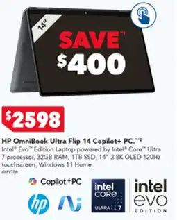 Harvey Norman HP OmniBook Ultra Flip 14 Copilot+ Copilot+PC offer