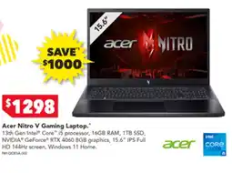 Harvey Norman Acer Nitro V Gaming Laptop offer