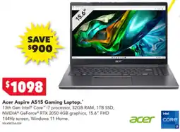 Harvey Norman Acer Aspire A515 Gaming Acer Aspire A515 Gaming Laptop. offer