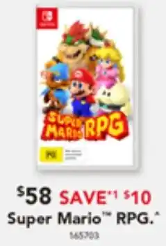Harvey Norman Super Mario RPG offer