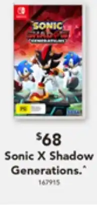 Harvey Norman Sonic X Shadow Generations offer