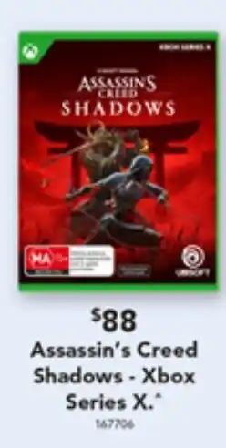 Harvey Norman Assassin's Creed Shadows - Xbox Series X offer