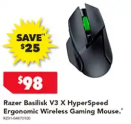Harvey Norman Razer Basilisk V3 X HyperSpeed Ergonomic Wireless Gaming Mouse offer