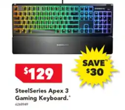 Harvey Norman SteelSeries Apex 3 Gaming Keyboard offer