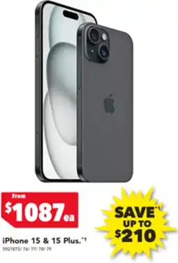 Harvey Norman iPhone 15 & 15 Plus offer