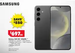 Harvey Norman SAMSUNG Galaxy S24 5G* 256GB offer