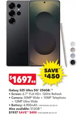 Harvey Norman Galaxy S25 Ultra 5G* 256GB offer