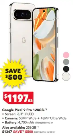 Harvey Norman Google Pixel 9 Pro 128GB offer