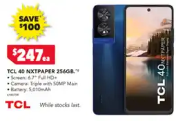 Harvey Norman TCL 40 NXTPAPER 256GB offer