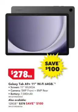 Harvey Norman Galaxy Tab A9+ 11" Wi-Fi 64GB offer