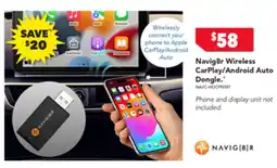 Harvey Norman Navig8r Wireless CarPlay/Android Auto Dongle offer