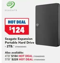 Harvey Norman Seagate Expansion Portable Hard Drive offer