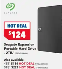 Harvey Norman Seagate Expansion Portable Hard Drive offer