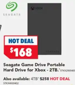 Harvey Norman Seagate Game Drive Portable Hard Drive for Xbox-2TB offer