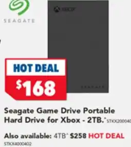 Harvey Norman Seagate Game Drive Portable Hard Drive for Xbox-4TB offer