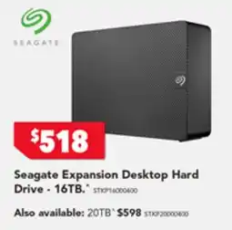 Harvey Norman Seagate Expansion Desktop Hard Drive-16TB offer