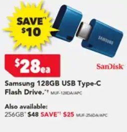 Harvey Norman Samsung 128GB USB Type-C Flash Drive offer