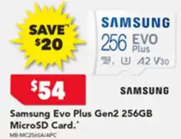Harvey Norman Samsung Evo Plus Gen2 256GB MicroSD Card offer