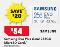 Harvey Norman Samsung Evo Plus Gen2 512GB MicroSD Card offer