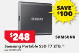 Harvey Norman Samsung Portable SSD T7 2TB offer