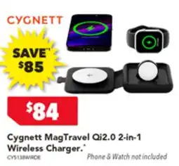 Harvey Norman Cygnett MagTravel Qi2.0 2-in-1 Wireless Charger offer