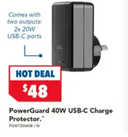 Harvey Norman PowerGuard 40W USB-C Charge Protector offer