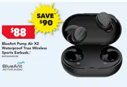 Harvey Norman BlueAnt Pump Air X2 Waterproof True Wireless Sports Earbuds offer