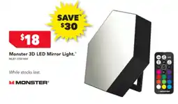 Harvey Norman Monster 3D LED Mirror Light offer