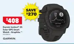 Harvey Norman Garmin Instinct 25 Solar GPS Smart Watch - Graphite offer