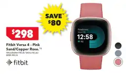 Harvey Norman Fitbit Versa 4 - Pink Sand/Copper Rose offer