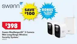 Harvey Norman Swann MaxRanger4Kâ„¢ 2 Camera Mini Long-Range Wireless Security System offer