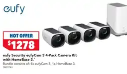Harvey Norman eufy Security eufyCam 3 4-Pack Camera Kit with HomeBase 3 offer